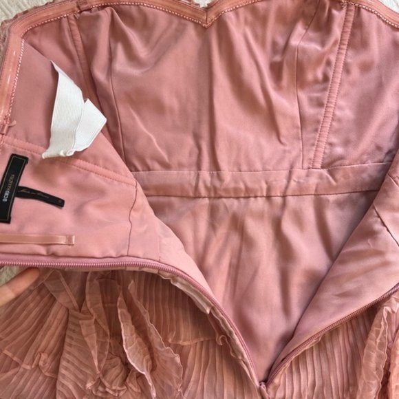 100% silk overlay bustier mini dress - Picture 8 of 13